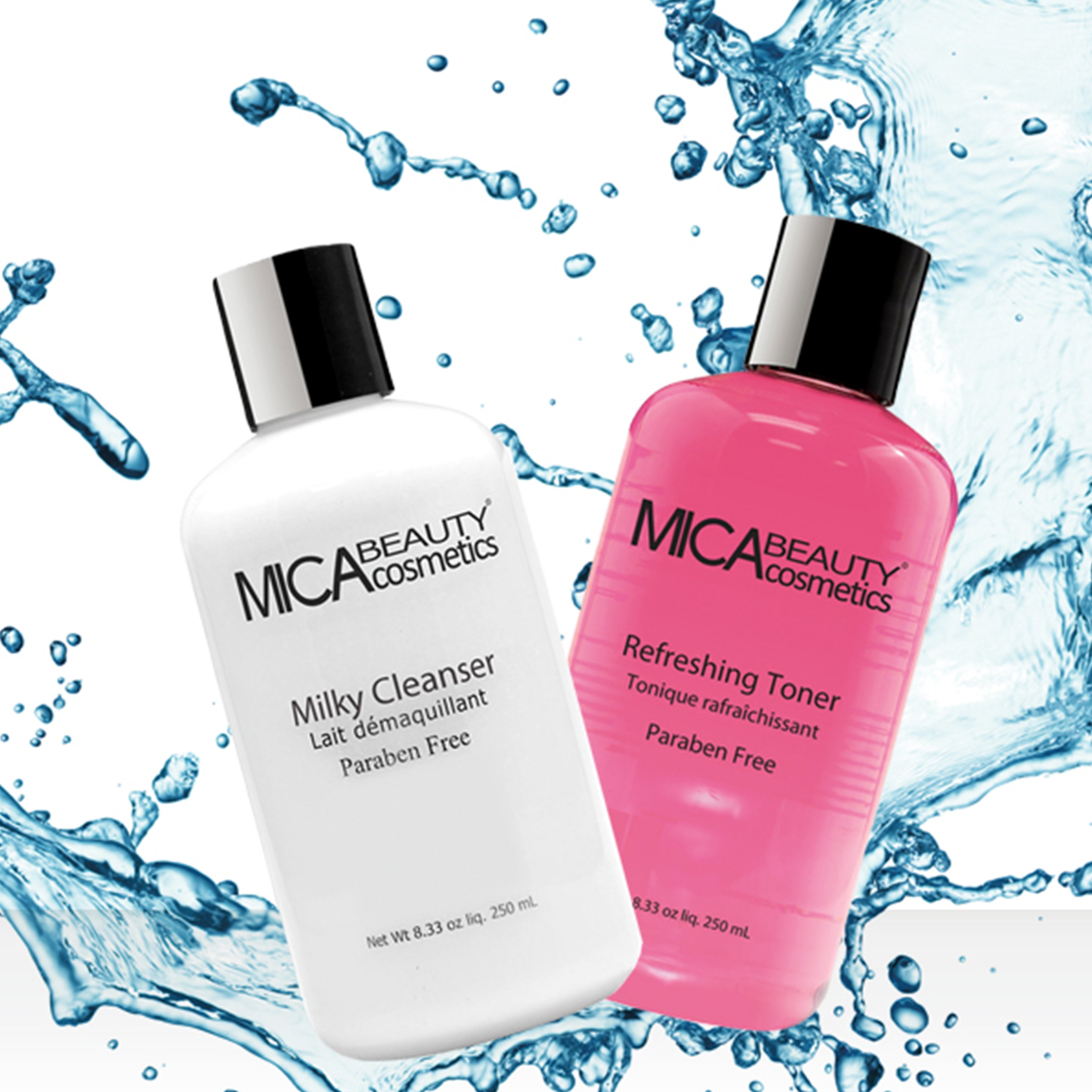 Milk Cleanser Refreshing Toner Bundle Mica Beauty Mineral Makeup Skincare Accessories